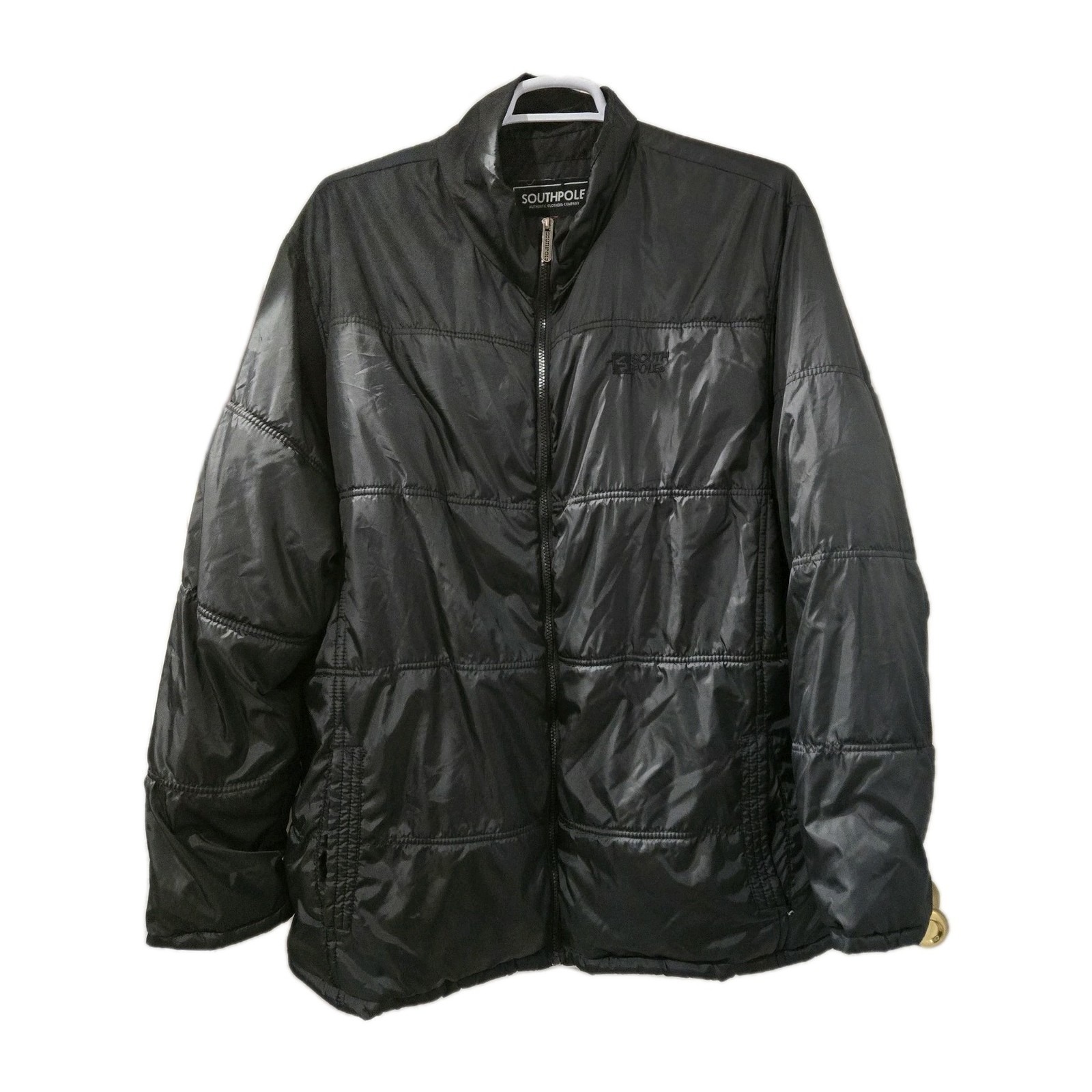 Mens Southpole X-Pedition 2xl Black Puffer Jacket Coat Retro Streetwear Hip Hop